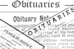 Collage of Obituarie notices from newspapers.