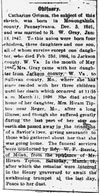 Catharine Grimm Gray Obituary; click to view the obituary in PDF format. You will need to right click and rotate clockwise twice.