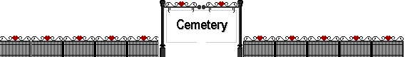 Cemetery iron fence graphic