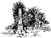 Cemetery pen and ink drawing from now defunct J.O.D. site.